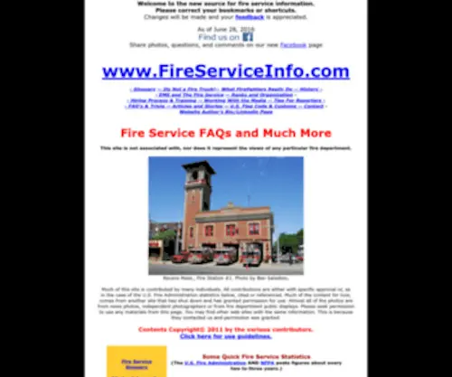 Fireserviceinfo.com(Fire Service History) Screenshot