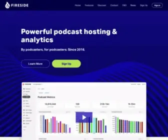 Fireside.net(Podcast Hosting and Analytics) Screenshot