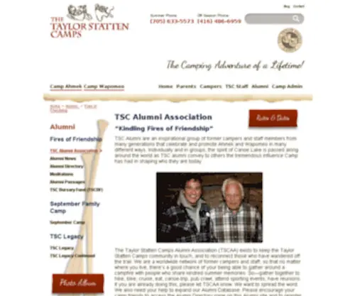 Firesoffriendship.com(Fires of Friendship Alumni Association) Screenshot
