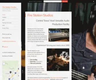 Firestationstudios.com(Central Texas' Most Versatile Audio Production Facility) Screenshot