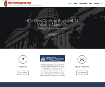 Firetaxprotest.org(A Project of the Howard Jarvis Taxpayers Association) Screenshot