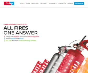 Firexo.com(Fire Extinguishers for Domestic and Commercial Use) Screenshot