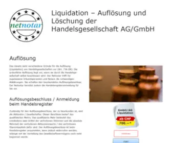 Firma-Liquidieren.ch(Auflösung; Liquidation einer AG oder GmbH. Sie erhalten) Screenshot