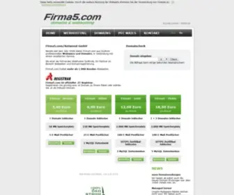 Firma5.com(Webspace und Domain aus Südtirol) Screenshot