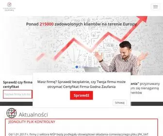Firmagodnazaufania.pl(Certyfikat Firma Godna Zaufania) Screenshot