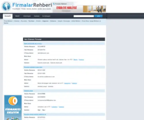 Firmalar-Rehberi.info(The interesting information for you and your family) Screenshot