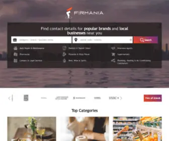 Firmania.ca(Contact details for local businesses all around Canada) Screenshot