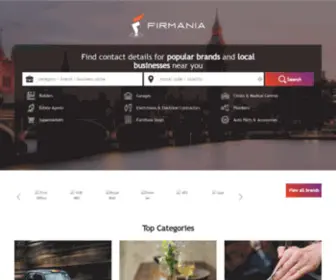 Firmania.co.uk(Contact details for local businesses all around UK) Screenshot