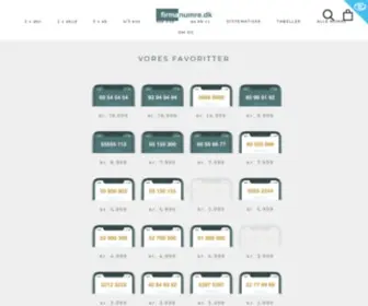 Firmanumre.dk(Unikke numre til gode priser) Screenshot