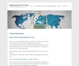 Firmen-Datenschutz.eu(Datenschutz für Firmen. Alles Wichtige zur Datenschutz) Screenshot
