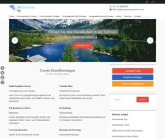 Firmengruendungschweiz.com(Firma gründen Schweiz. Gesellschaftsgründung in Schweiz) Screenshot