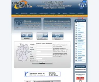 Firmenregister.de(Das Firmenregister für Deutschland) Screenshot