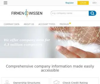 Firmenwissen.com(Explore the largest database for German company) Screenshot