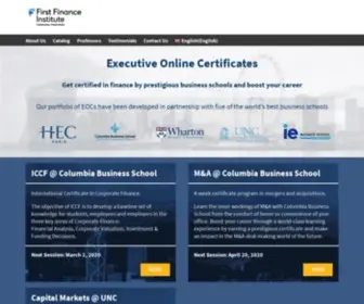 First-Finance.institute(Executive Online Certificate programs with the world's best business schools) Screenshot