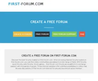 First-Forum.com(Free forum) Screenshot