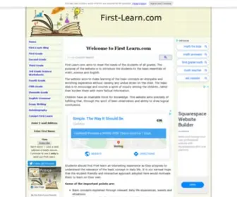 First-Learn.com(First Learn.com aims to meet the needs of the students of all grades. The purpose of the website) Screenshot