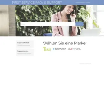 First-Servicecenter.de(FIRST SERVICE FAQs & SUPPORT) Screenshot