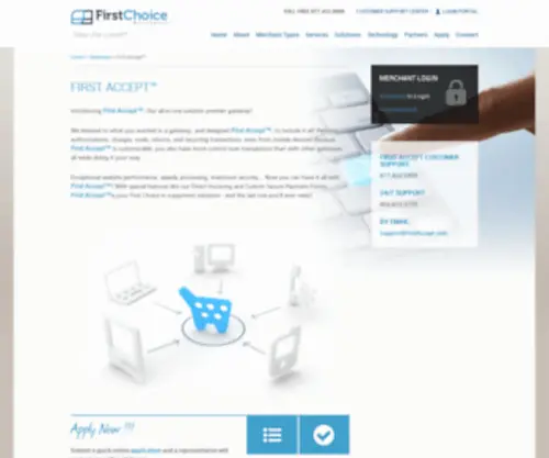 Firstaccept.net(First Choice Merchants) Screenshot