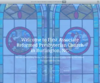 Firstarpburlington.org(First Associate Reformed Presbyterian Church ) Screenshot