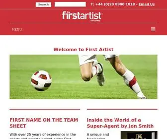 Firstartist.com(Sports & Entertainment Management Agency) Screenshot