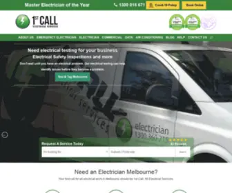 Firstcallelectrical.com.au(Electrician Melbourne) Screenshot