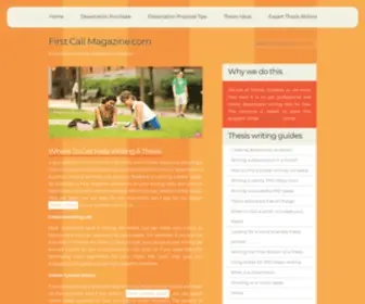Firstcallmagazine.com(A Magazine Devoted To Graduate Dissertation And Thesis Writing) Screenshot