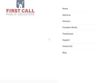 Firstcallpublicadjusters.com(Home Page) Screenshot