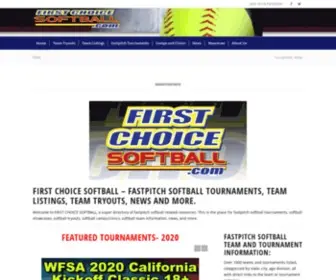 Firstchoicesoftball.com(First Choice Softball) Screenshot