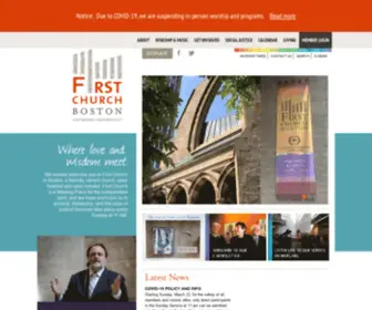 Firstchurchboston.org(Where love and wisdom meet) Screenshot