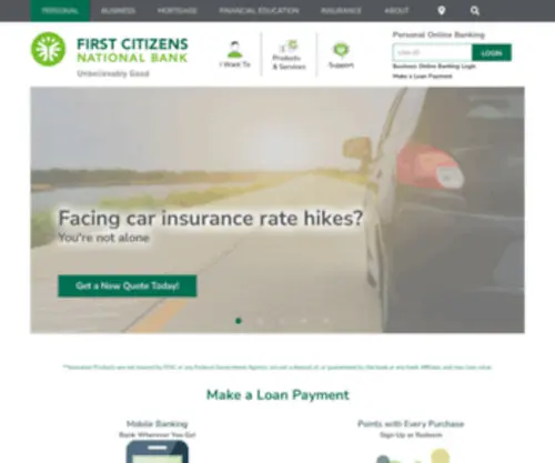 Firstcitizens-Bank.com(Unbelievably Good Banking) Screenshot