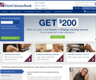 Firstcitizensonline.com(First Citizens Bank) Screenshot