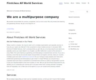 FirstclassallWorldservices.com(Transportation, Entertainment, Pool, and Garden Services) Screenshot