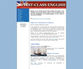 Firstclassenglish.nl(Cursussen, Vertalingen, Bedrijfstrainingen) Screenshot