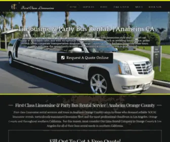 Firstclasslimotours.com(First Class Limousine) Screenshot