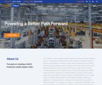 Firstcobalt.com(First Cobalt Corp) Screenshot