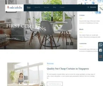 Firstcurtains.com(Curtains and blinds Singapore) Screenshot