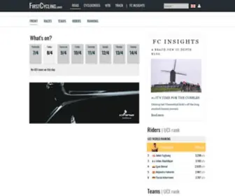 Firstcycling.com(The World's Biggest cycling database. Cycling statistics) Screenshot