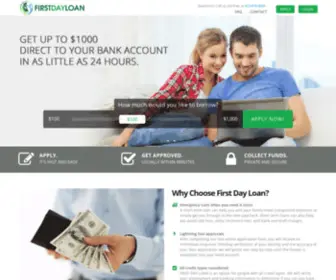 Firstdayloan.com(Short Term Consumer Loan Provider) Screenshot