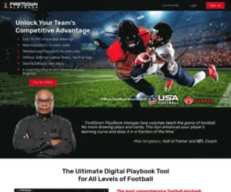 Firstdownplaybook.com(The #1 Football Playbook & Play Drawing Software) Screenshot