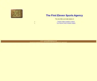 Firsteleven.co.uk(First Eleven Sports Agency) Screenshot