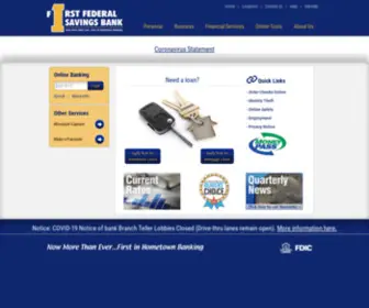 Firstfedhuntington.com(First Federal Savings Bank) Screenshot