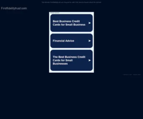 Firstfidelitytrust.com(First Fidelity Trust Ltd) Screenshot