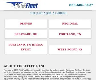 Firstfleettruckingjobs.com(FirstFleet, Inc) Screenshot