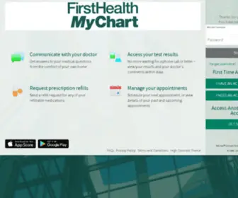 Firsthealthmychart.org(Firsthealthmychart) Screenshot