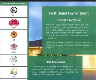 Firsthome.gov.au(First Home Owner Grant) Screenshot