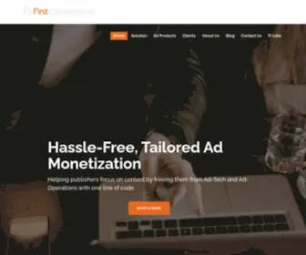 Firstimpression.io(Hassle-Free, Tailored Ad Monetization) Screenshot