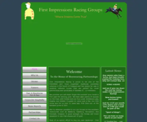 Firstimpressionsracing.co.uk(First Impressions Racing Groups) Screenshot