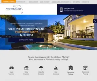 Firstinsuranceofflorida.com(Insurance Agency in Cooper City FL) Screenshot