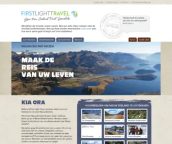 Firstlighttravel.nl(Avontuurlijke, op maat gemaakte, Nieuw-Zeeland reizen) Screenshot