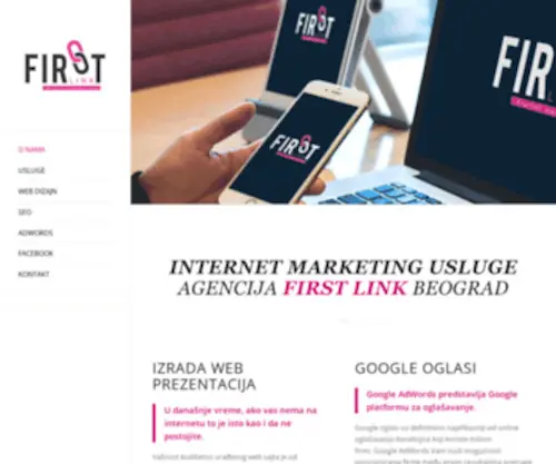 Firstlink.rs(Internet Marketing usluge Beograd) Screenshot